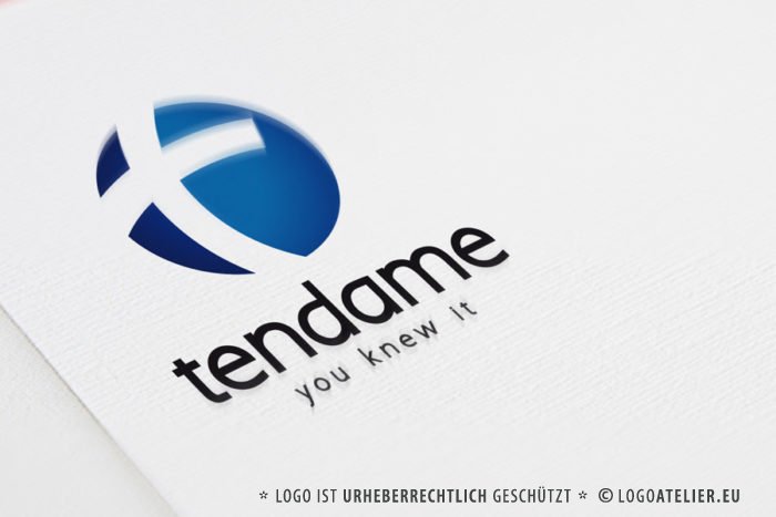 Buchstabe T Logo Kreuz