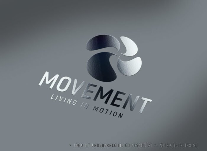 Logo Dynamik Bewegung Blume Kreisel Wind Geschwindigkeit Leicht Fertiges Logo kaufen Logoshop Logoatelier.eu