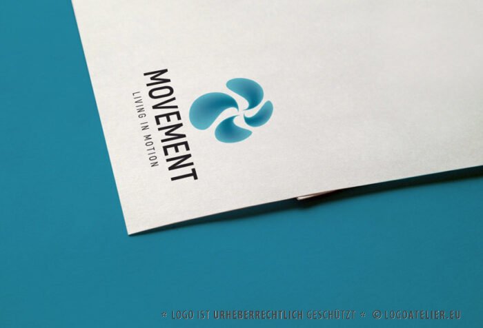 Logo Dynamik Bewegung Blume Kreisel Wind Geschwindigkeit Leicht Fertiges Logo kaufen Logoshop Logoatelier.eu