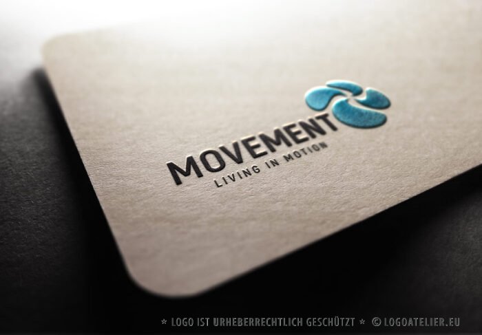 Logo Dynamik Bewegung Blume Kreisel Wind Geschwindigkeit Leicht Fertiges Logo kaufen Logoshop Logoatelier.eu