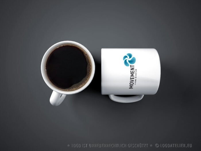 Logo Dynamik Bewegung Blume Kreisel Wind Geschwindigkeit Leicht Fertiges Logo kaufen Logoshop Logoatelier.eu