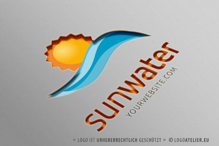 Logo Sonne Wasser Urlaub Exklusives Logo Sonne Wasser Urlaub