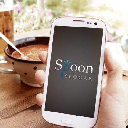 Logo Spoon Buchstabe P