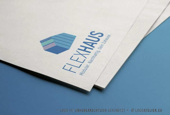 Logo Tiny Haus Fertighaus Mobilhaus Flexibles Haus Mobiles Haus Hausbau Architekt Architektur Ferienhaus Häuslebauer Gebäude Wohnen Fertiges Logo kaufen Logoshop LogoAtelier.eu