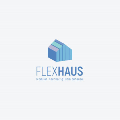 Logo Tiny Haus Fertighaus Mobilhaus Flexibles Haus Mobiles Haus Hausbau Architekt Architektur Ferienhaus Häuslebauer Gebäude Wohnen Fertiges Logo kaufen Logoshop LogoAtelier.eu