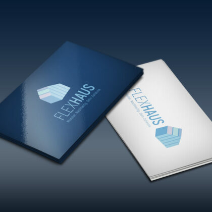 Logo Tiny Haus Fertighaus Mobilhaus Flexibles Haus Mobiles Haus Hausbau Architekt Architektur Ferienhaus Häuslebauer Gebäude Wohnen Fertiges Logo kaufen Logoshop LogoAtelier.eu