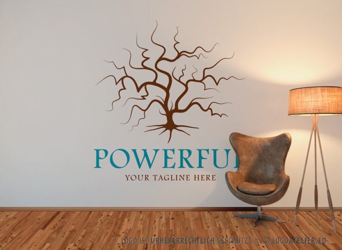 Logo Kraftvoller Alter Baum