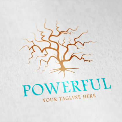 Logo Kraftvoller Alter Baum