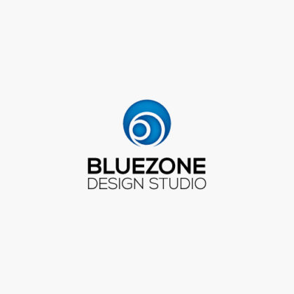 3D Logo Kreise Blau