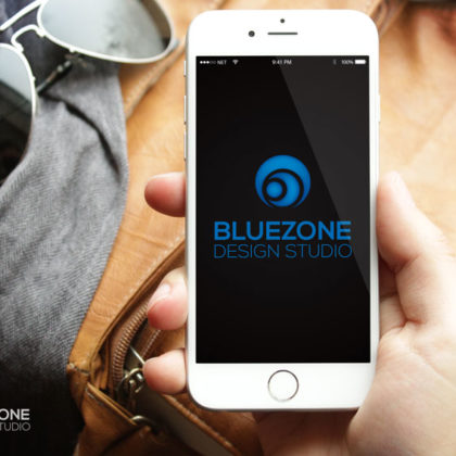 3D Logo Kreise Blau