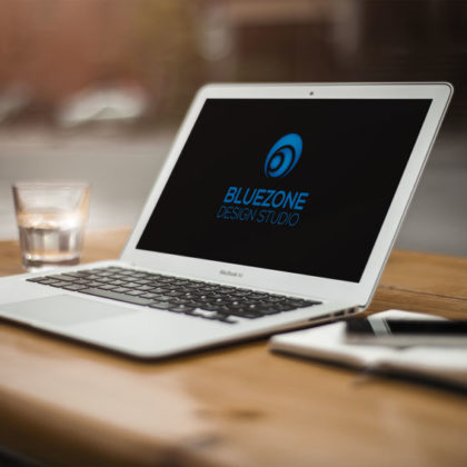 3D Logo Kreise Blau