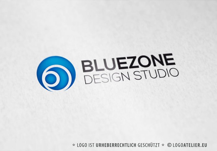 3D Logo Kreise Blau