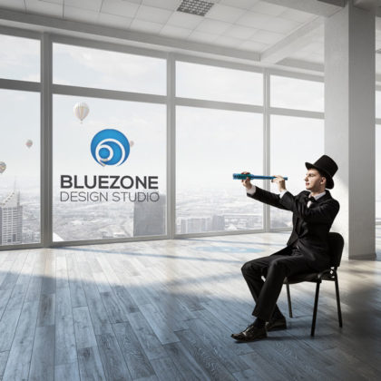 3D Logo Kreise Blau