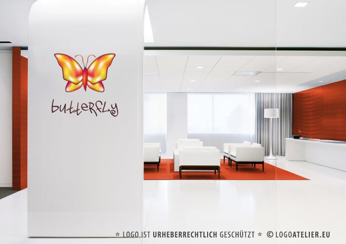 Logo Schmetterling Bunt