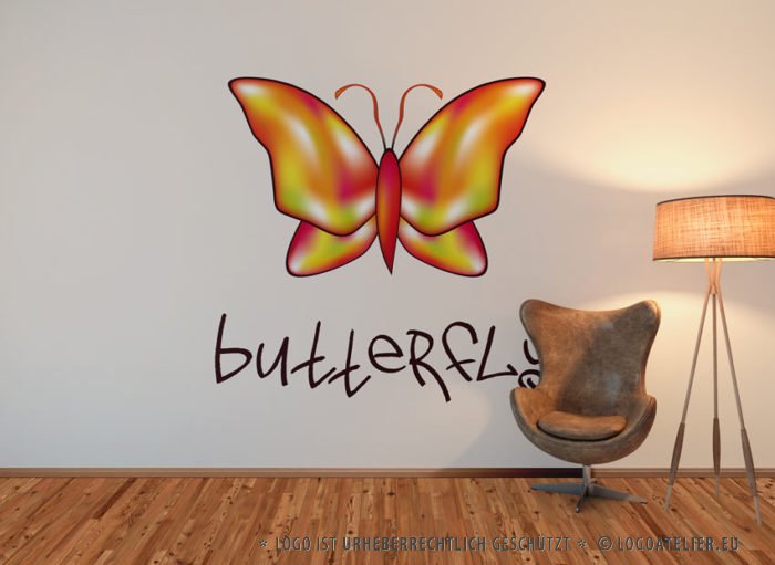 Logo Schmetterling Bunt