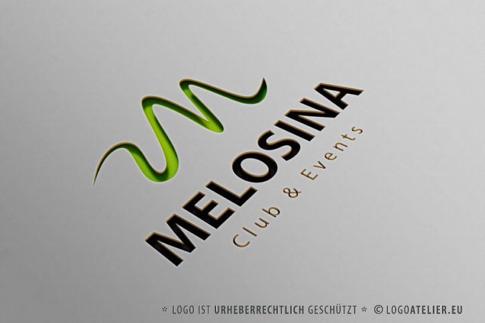 Logo Buchstabe M Schlange