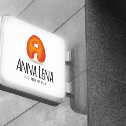 3D Logo Buchstabe A Orange Blau