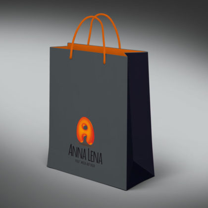 3D Logo Buchstabe A Orange Blau