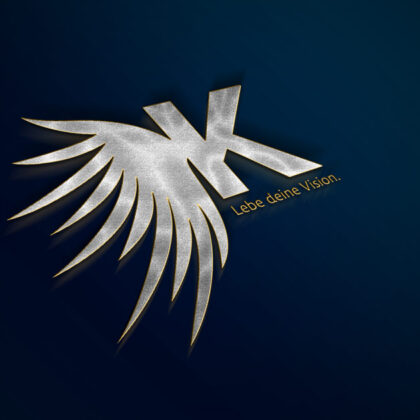 Logo Buchstabe K Flügel Engel Bewusstsein Friedlich Glück Hilfe Fliegen Vogel Leicht Fertiges Logo kaufen Logoshop Logoatelier.eu