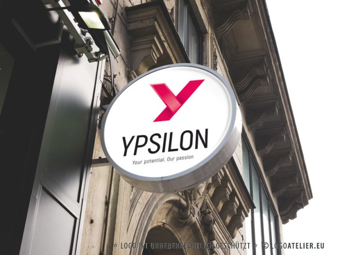 Logo Buchstabe Y Rot