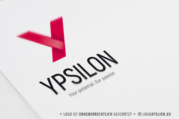 Logo Buchstabe Y Rot