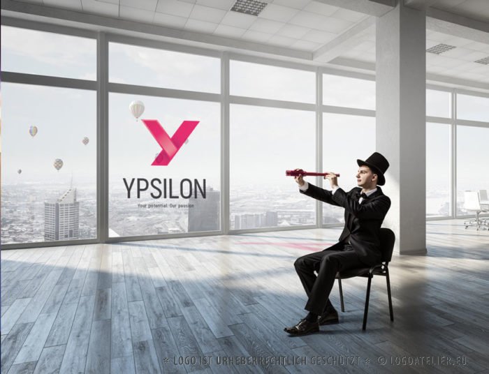 Logo Buchstabe Y Rot