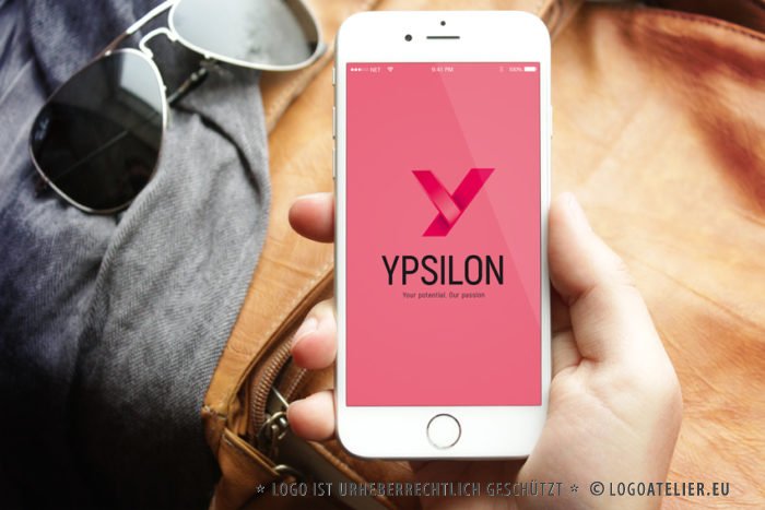 Logo Buchstabe Y Rot