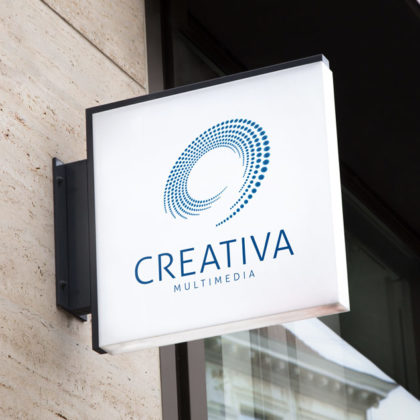 Logo Gemeinsam Kreis Punkte Dynamisch Bewegung Sterne Fertiges Logo kaufen LogoShop LogoAtelier.eu