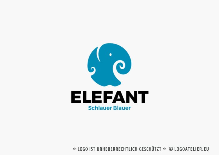 Logo kaufen Schlauer Elefant Gedächtnis Klug