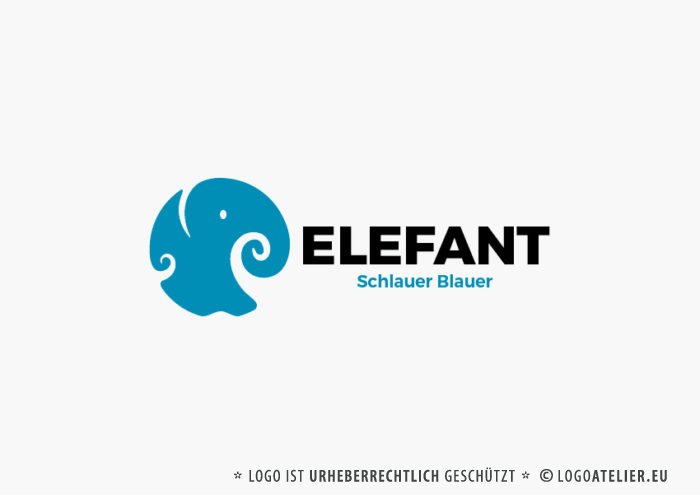 Logo kaufen Schlauer Elefant Gedächtnis Klug