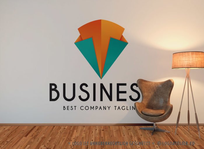 Abstraktes Logo Dreiecke fertiges Logo kaufen