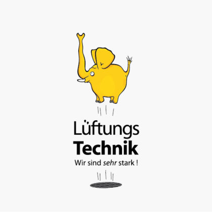 Logo Fliegender Elefant Stark Luft Logo kaufen
