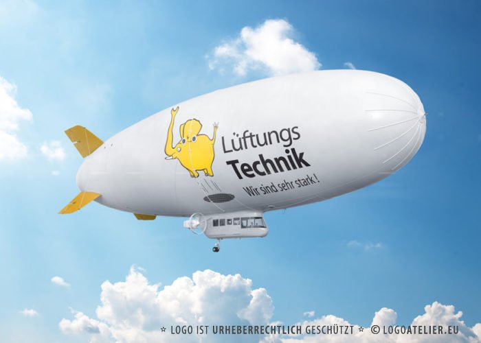 Logo Fliegender Elefant Stark Luft Logo kaufen