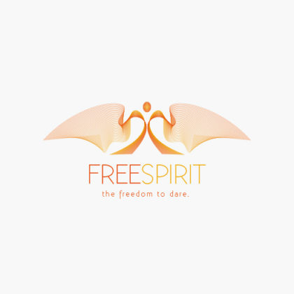 Logo Free Spirit Mensch Kraftvoll fertiges Logo kaufen