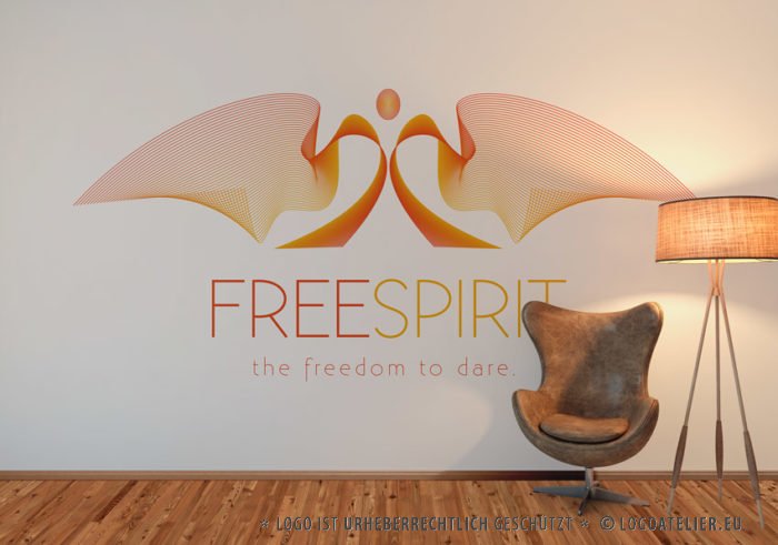 Logo Free Spirit Mensch Kraftvoll fertiges Logo kaufen