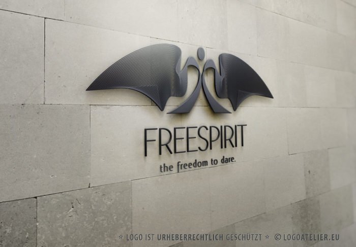 Logo Free Spirit Mensch Kraftvoll fertiges Logo kaufen