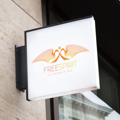 Logo Free Spirit Mensch Kraftvoll fertiges Logo kaufen
