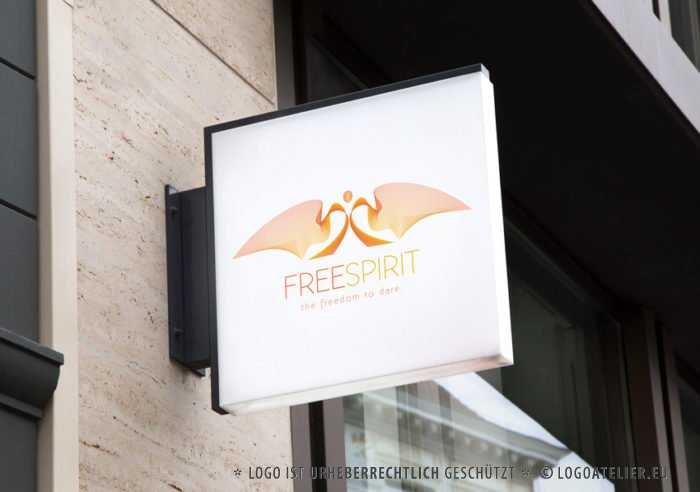 Logo Free Spirit Mensch Kraftvoll fertiges Logo kaufen