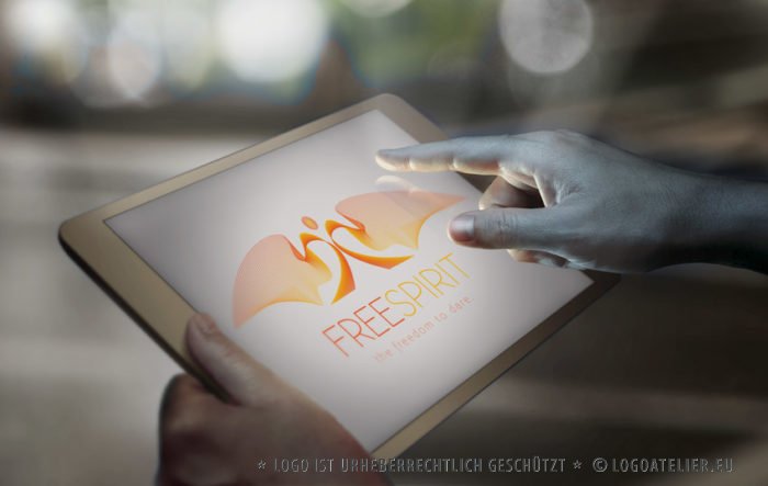 Logo Free Spirit Mensch Kraftvoll fertiges Logo kaufen