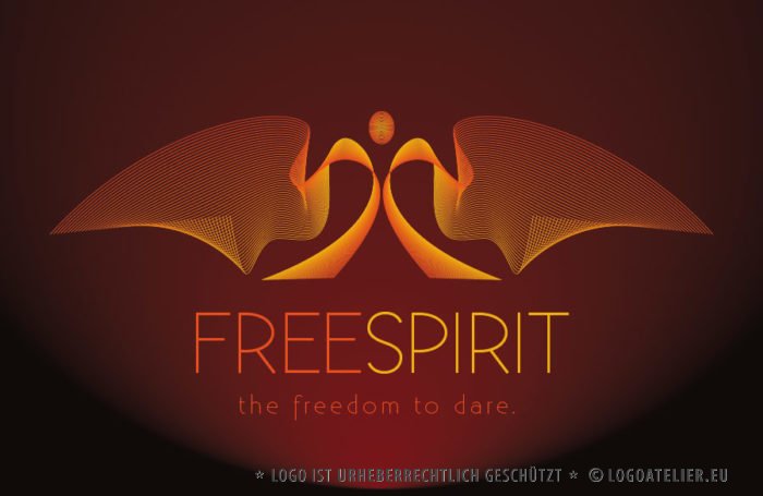 Logo Free Spirit Mensch Kraftvoll fertiges Logo kaufen