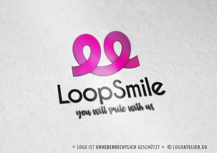 Logo Looping Freude Kurven Freudiges Logo kaufen