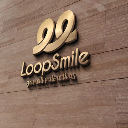 Logo Looping Freude Kurven Freudiges Logo kaufen