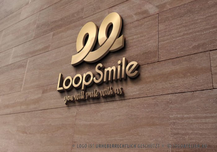 Logo Looping Freude Kurven Freudiges Logo kaufen