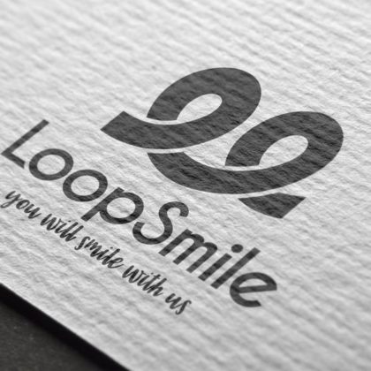Logo Looping Freude Kurven Freudiges Logo kaufen