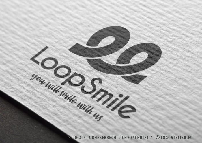 Logo Looping Freude Kurven Freudiges Logo kaufen