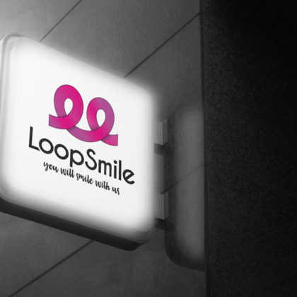 Logo Looping Freude Kurven Freudiges Logo kaufen