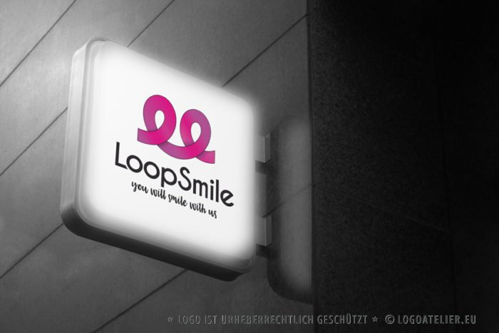 Logo Looping Freude Kurven Freudiges Logo kaufen