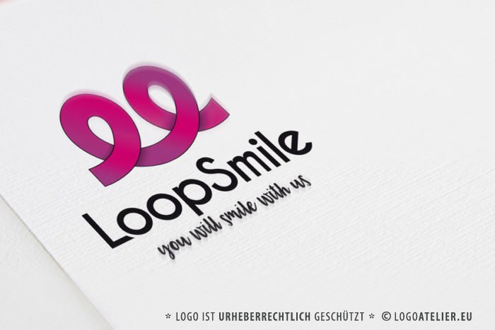 Logo Looping Freude Kurven Freudiges Logo kaufenLogo Looping Freude Kurven Freudiges Logo kaufen