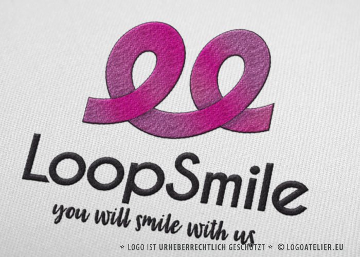 Logo Looping Freude Kurven Freudiges Logo kaufen