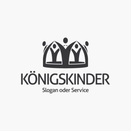 Logo Krone Menschen Kinder Fertiges Logo kaufen EXKLUSIV